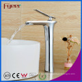 Fyeer New High Body Single Handle Brass Waterfall Basin Faucet